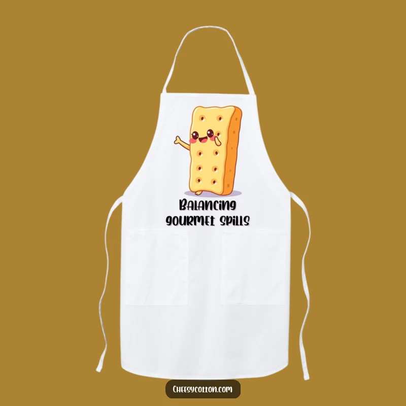 Funny Cheesy Cracker Apron: Cook with Glee and Snack-Worthy Humor