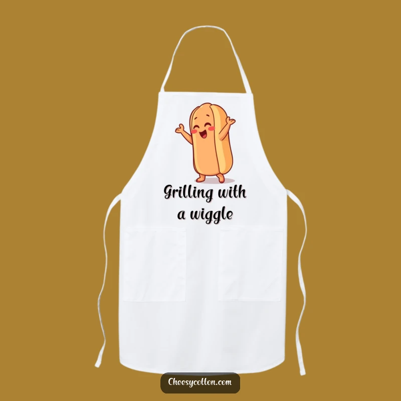 Funny Hot Dog Apron: Cook with Moves, a Hilarious Kitchen Gift!