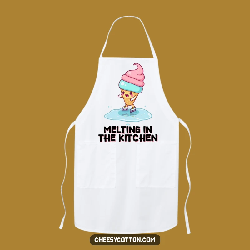 Funny Ice Cream Apron: Puddle Skate Chef Wear, A Sweet Funny Gift!