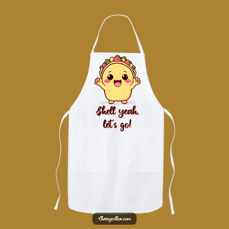 Funny Kawaii Taco Apron: Cook with Joy in this Cheerful Kitchen Essential