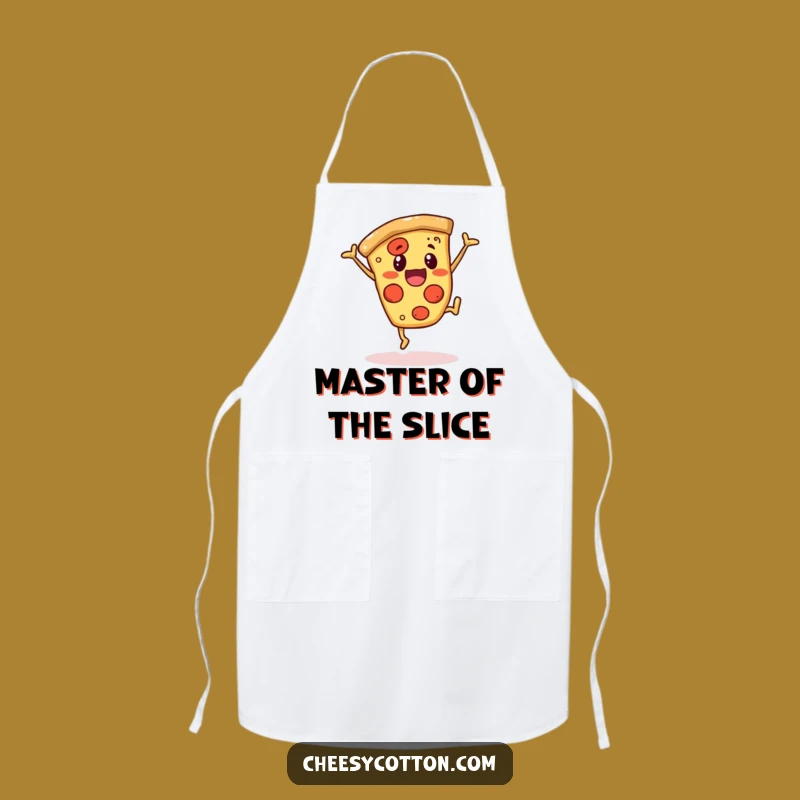 Funny Pizza Apron: Cook with Cheer Using This Cartwheeling Character