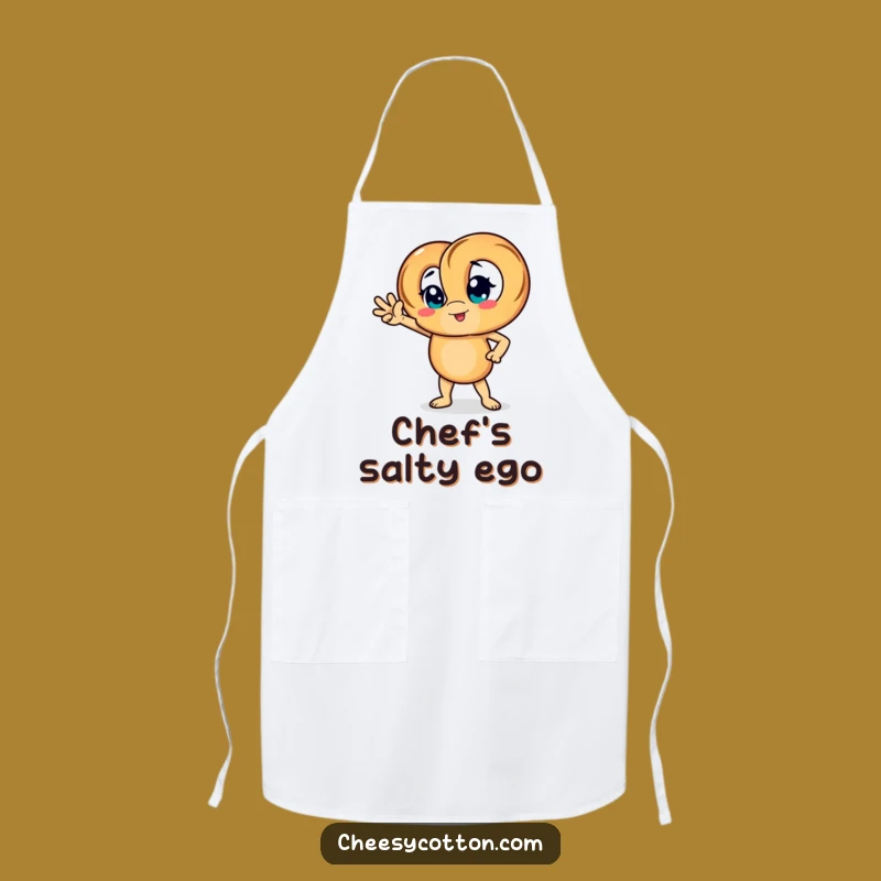 Funny Pretzel Pose Apron - Cook with Confidence Gift!