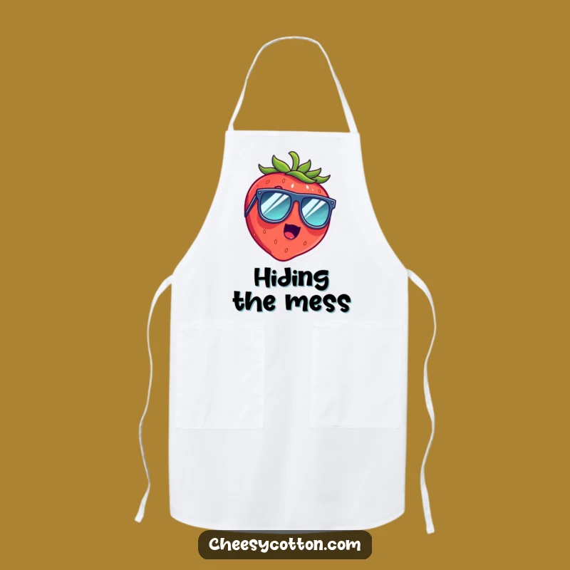 Funny Strawberry Apron: Giggle While You Cook, Oversized Sunglasses Chef