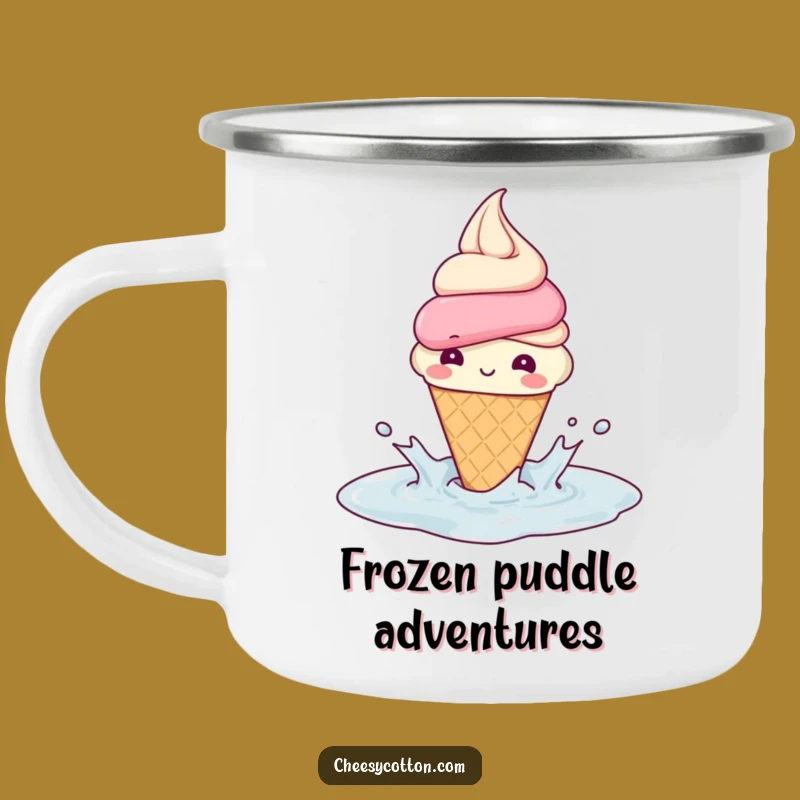 Durable Funny Ice Cream Splash Camping Mug: Sweet Adventures Await