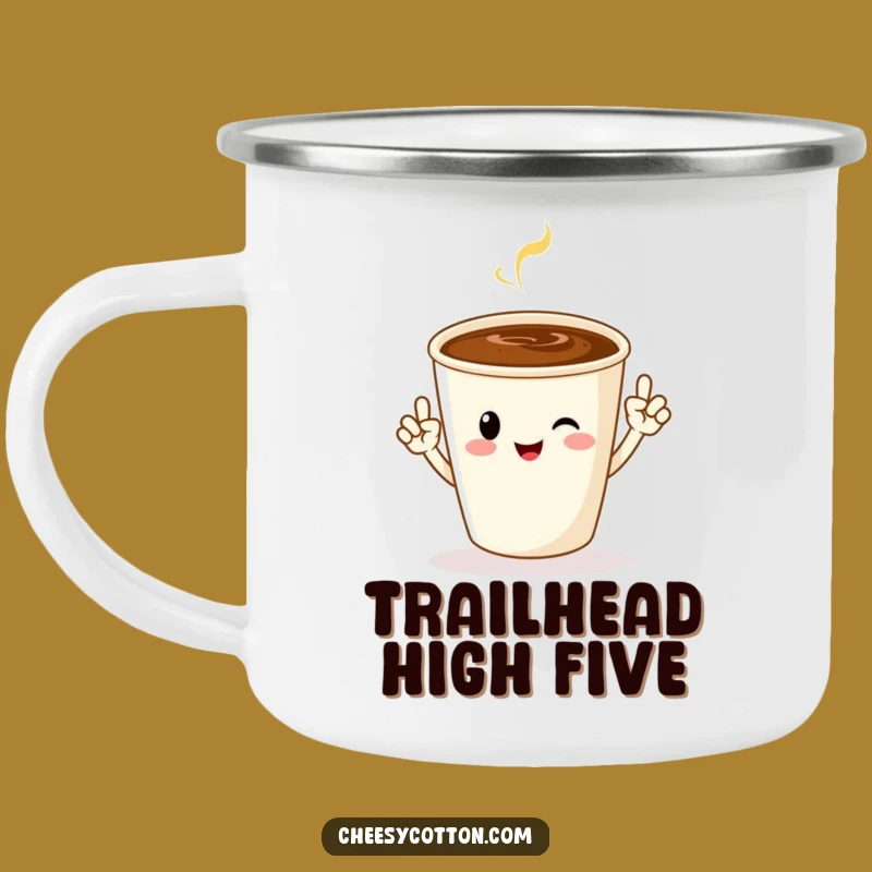 Funny Coffee Jazz Hands Camping Mug: Durable & Cheerful Character Mug
