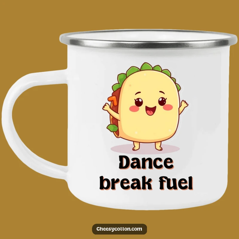 Funny Dancing Taco Camping Mug: Durable & Hilarious Mexican Food Character Gift