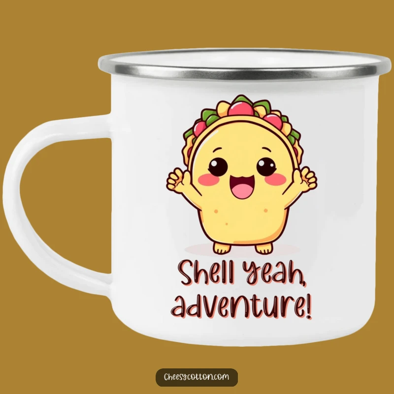 Funny Kawaii Taco Camping Mug: Enjoy Your Adventures with this Cheerful Cup