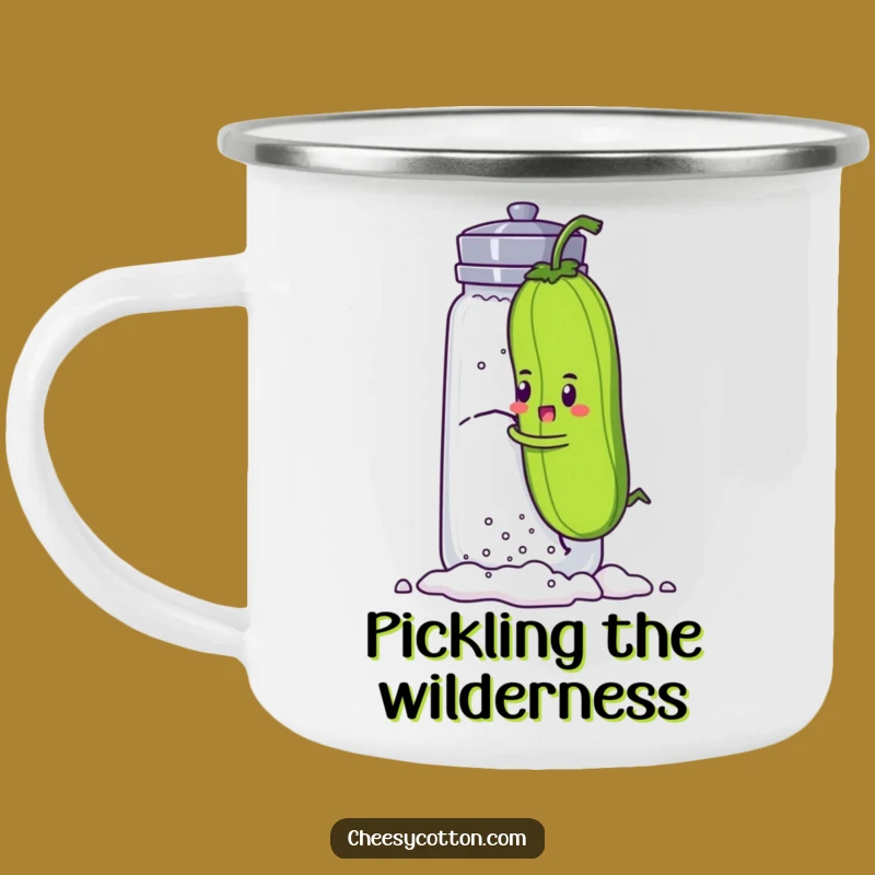 Funny Pickle Climb Camping Mug: Adventure-Ready Character Humor Gift