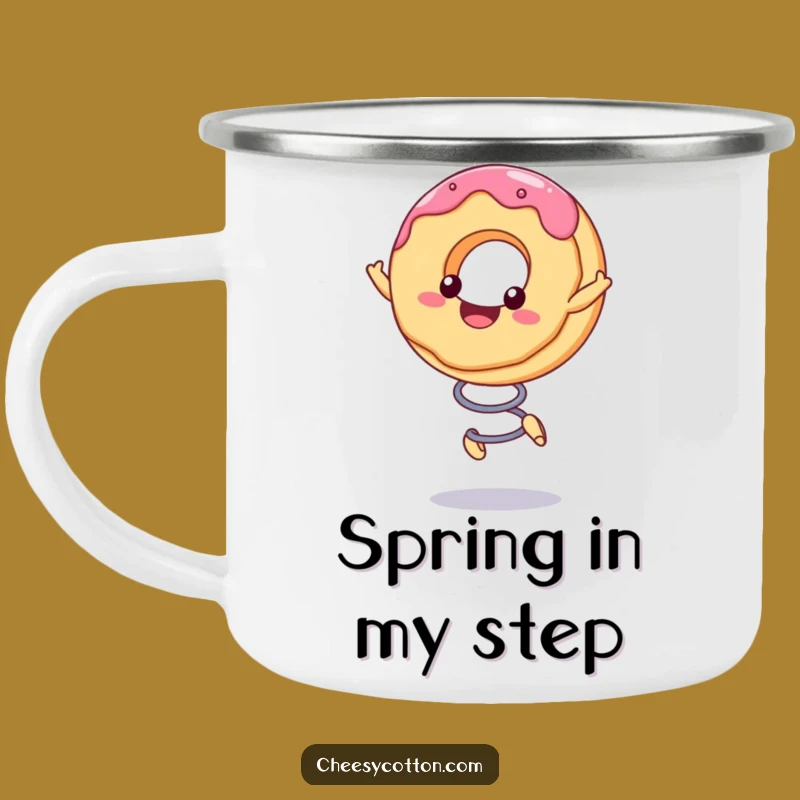 Funny Kawaii Donut Camp Mug: Adventure and Cheer