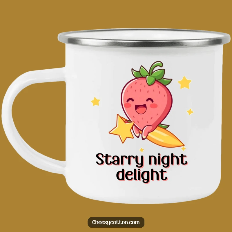 Funny Strawberry Camping Mug, Star Rider - Outdoor Funny Gift