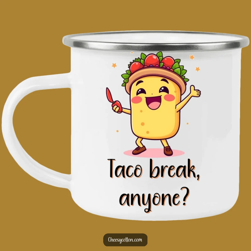 Funny Taco Dancer Camping Mug Fiesta Adventure Chili Pepper Drinkware