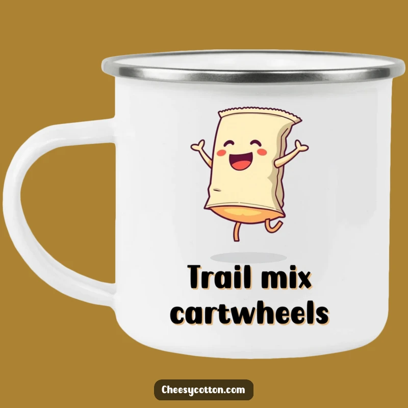 Durable Funny Chip Cartwheel Camping Mug: Adventures Fuelled by Laughs