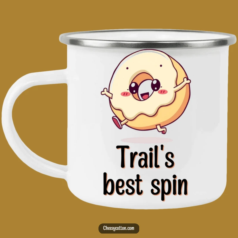 Funny Kawaii Doughnut Cartwheel Camping Mug Adventure Fuelled By Laughter