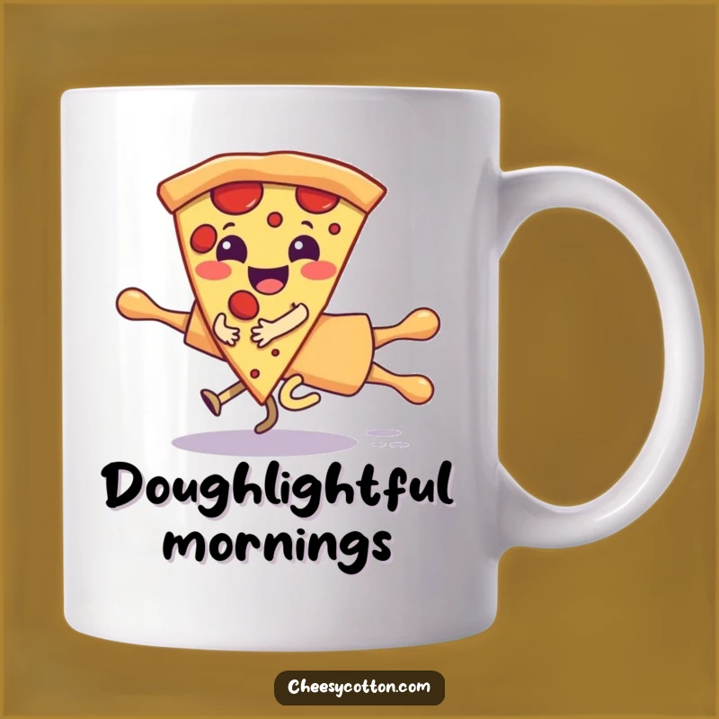 Funny Pizza Rolling Pin Mug: Giggling Character Gift for Foodie Fun