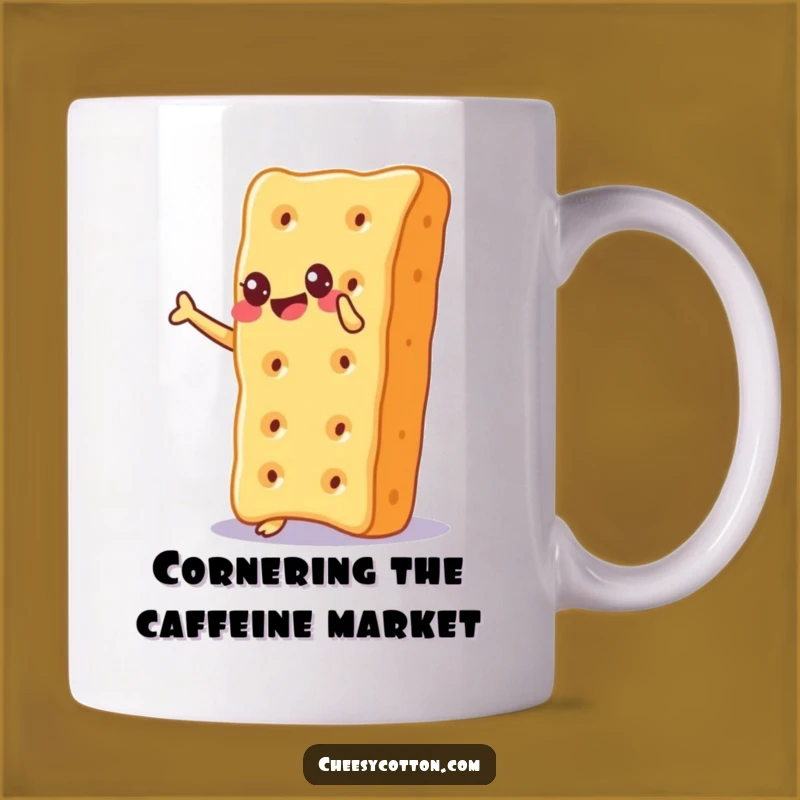 Funny Cheesy Cracker Mug: A Hilarious Gift for Snack Lovers Who Smile