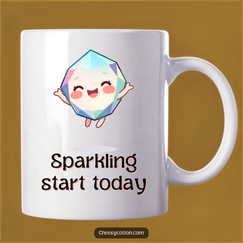 Funny Gemstone Mug: Giggling Joyful Character for a Sparkling Funny Gift