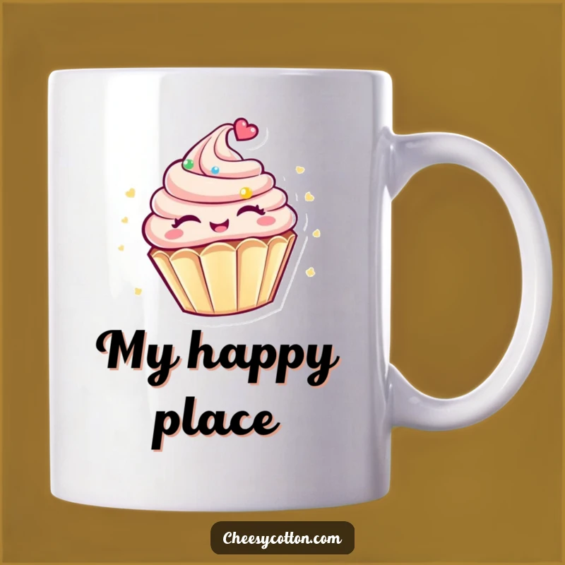 Funny Kawaii Cupcake Mug: Happy Spinnin' Treat, Perfect Funny Gift For Dessert Lovers