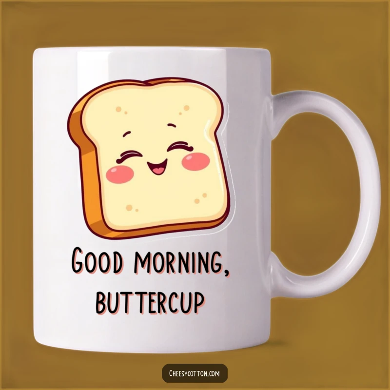 Funny Toast Mug: A Winking Smile for Your Morning Brew, a Perfect Funny Gift!