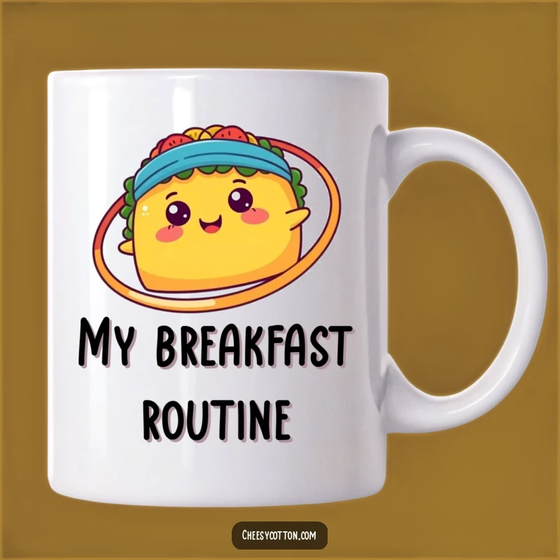 Funny Kawaii Taco Hula Hoop Mug: Fiesta Fun, Perfect Playful Funny Gift
