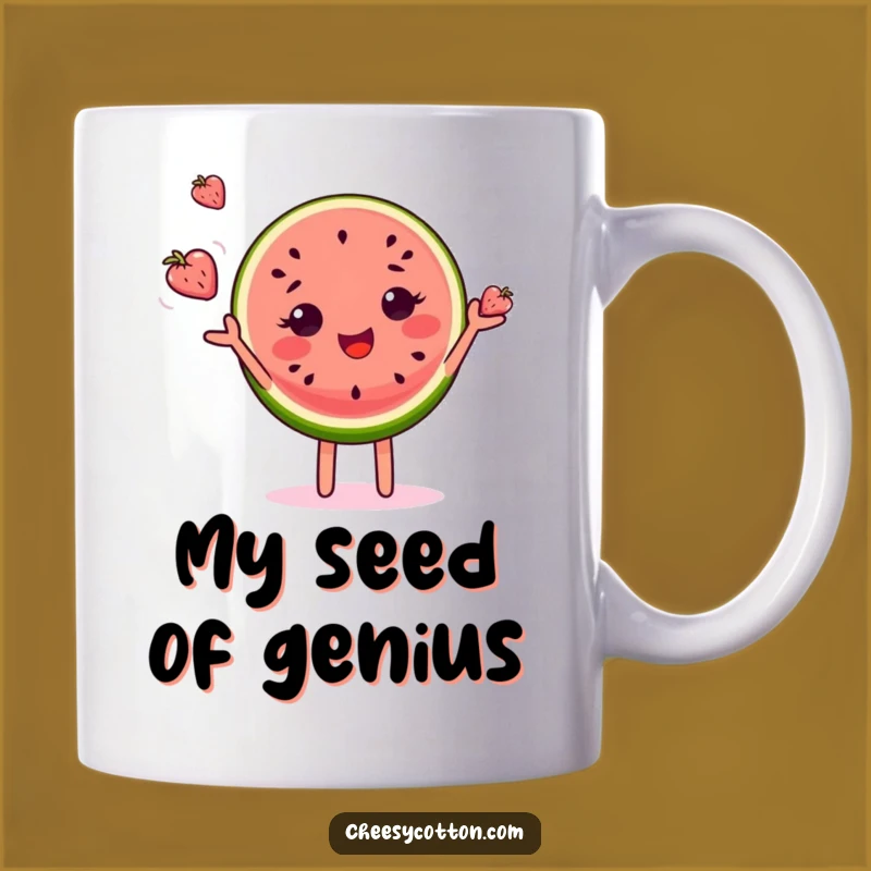 Funny Watermelon Juggling Fruit Mug - A Delightful Slice Making Your Mornings Fun