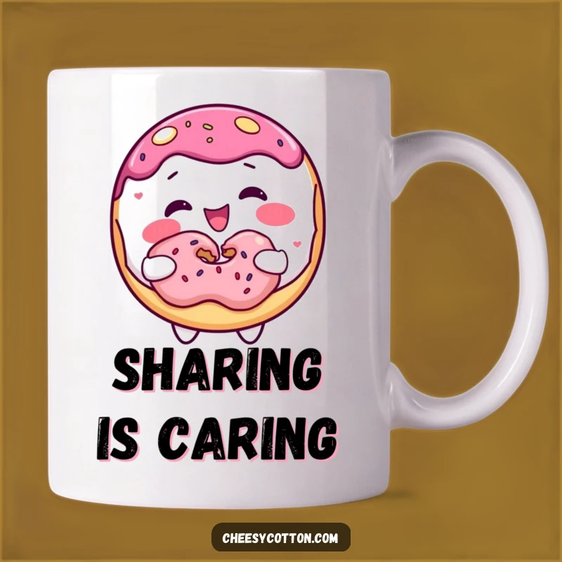 Funny Donut Sharing Mug: Sweet Character for a Hilarious, Generous Gift