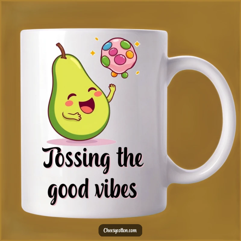 Funny Avocado Bean Bag Mug - Playful Healthy Fun Gift!