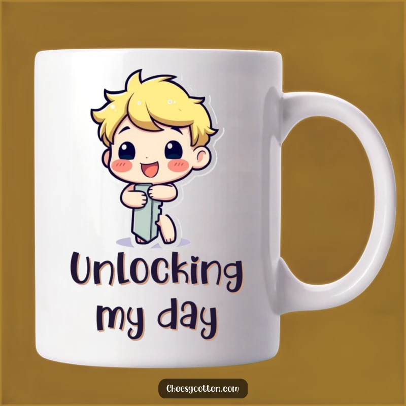 Funny Key Turning Mug: Unlock Your Laughs with This Cheerful Character Gift