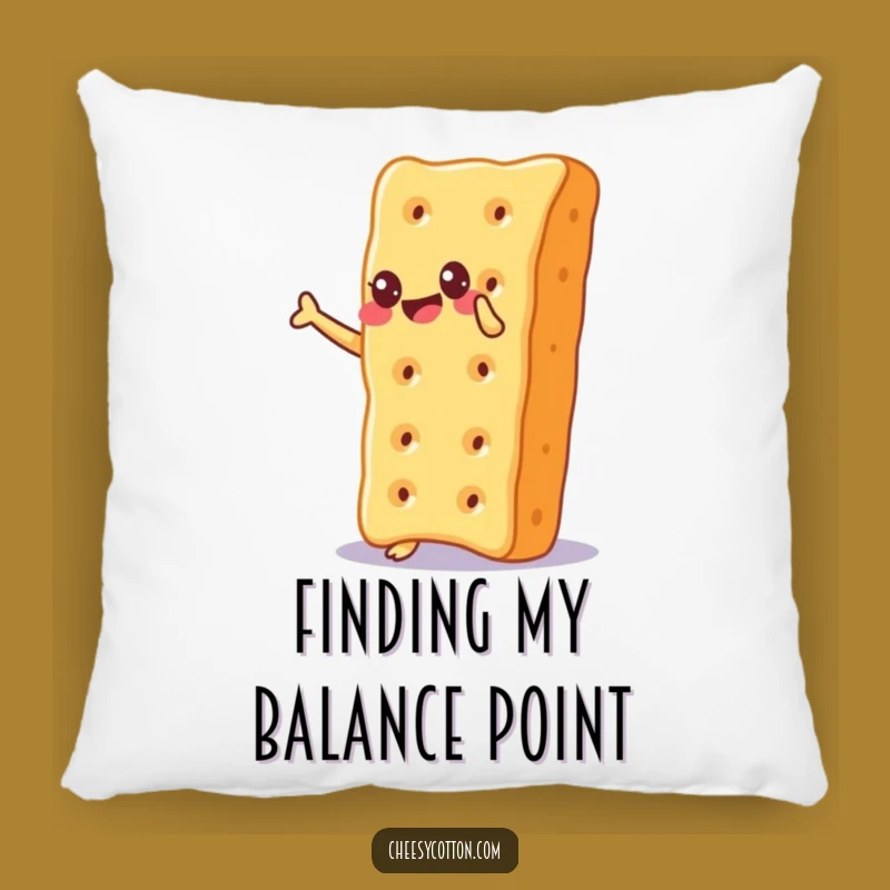 Funny Cheesy Cracker Pillow: Snuggle Up with Glee and Comfort