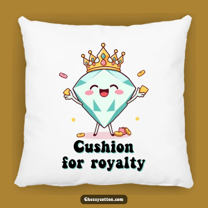 Funny Joyful Diamond Crown Pillow: Add Comfy Glamour to Your Home with This Hilarious Cushion