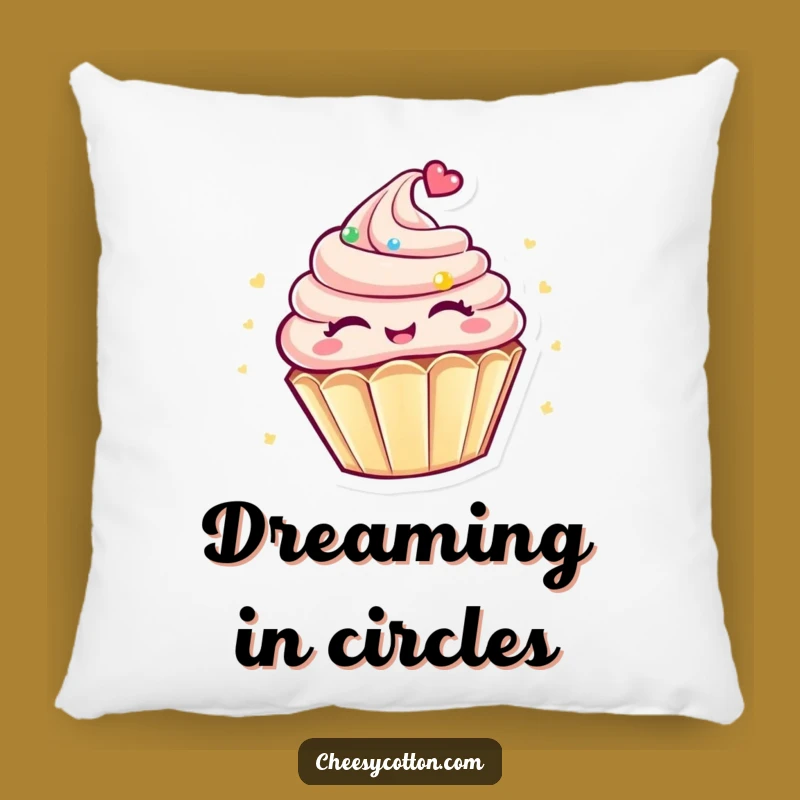Funny Kawaii Cupcake Pillow: Comfy Spinnin' Cushion, Adorable Funny Gift For Sweet Dreams