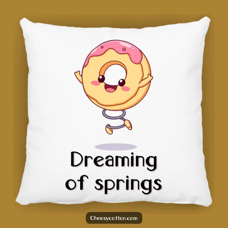Funny Kawaii Donut Spring Pillow: Comfy and Bouncy Decor