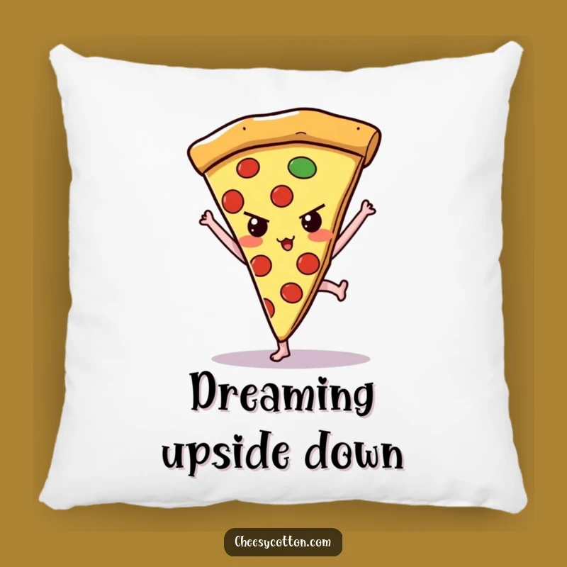 Funny Kawaii Pizza Handstand Pillow Cozy Comfort For Ambitious Souls