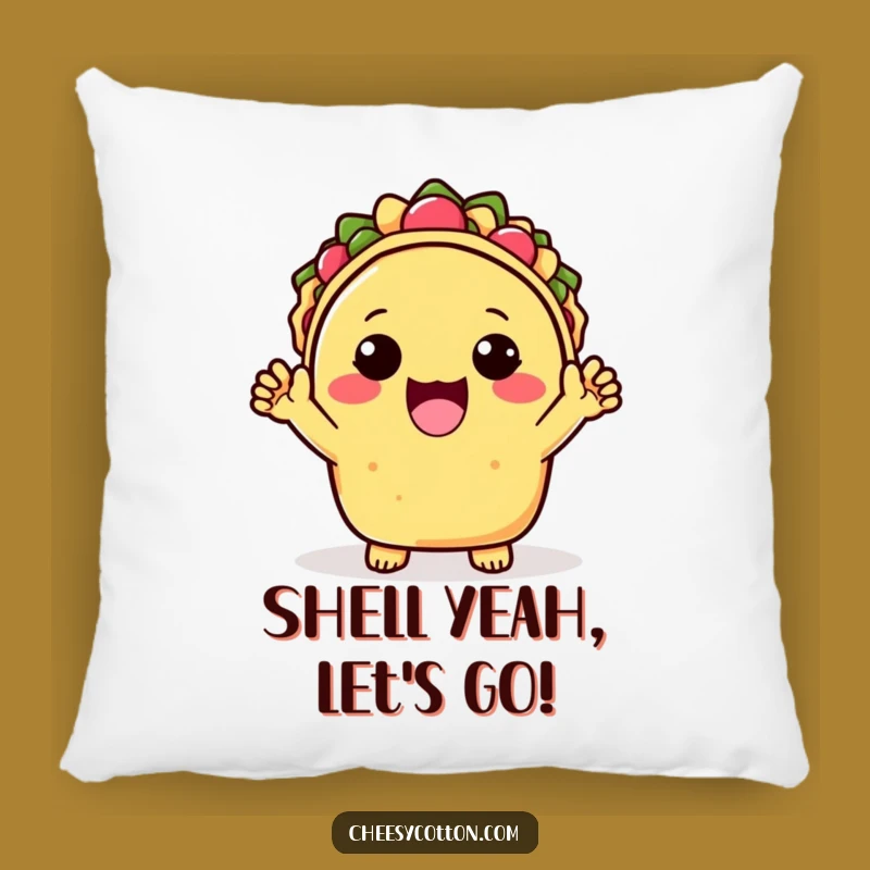 Funny Kawaii Taco Pillow: Cuddle Up with this Cheerful Fiesta Comfort