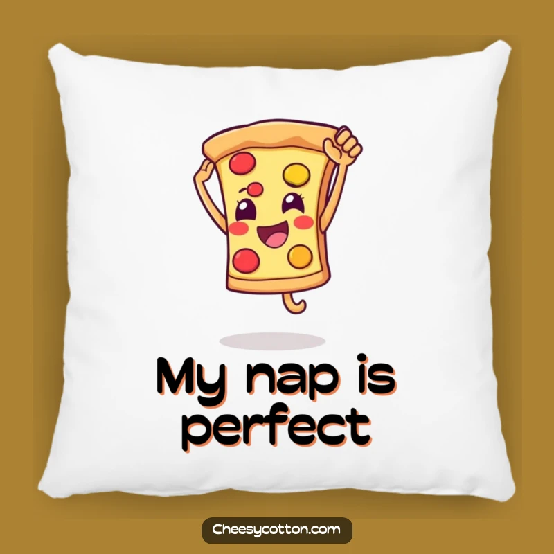 Funny Pizza High Five Pillow: Cheerful Decor for a Cozy & Fun Room
