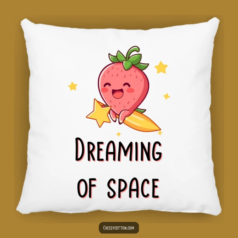 Funny Strawberry Pillow, Star Rider - Soft Cozy Funny Gift