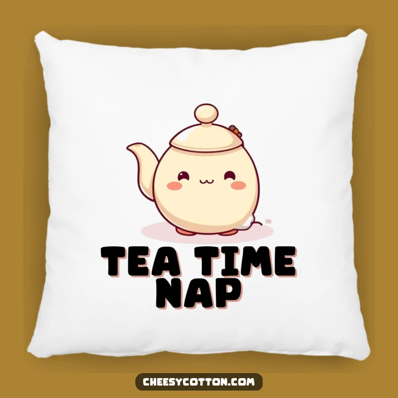 Funny Shy Teapot Pillow: Soft Character Cushion, Comfy Humorous Gift
