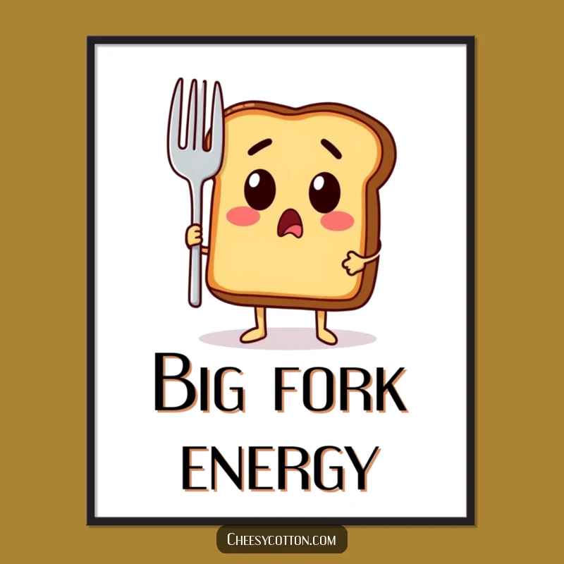 Funny Toast Surprise Digital Print: Instant Hilarious Breakfast Art Download