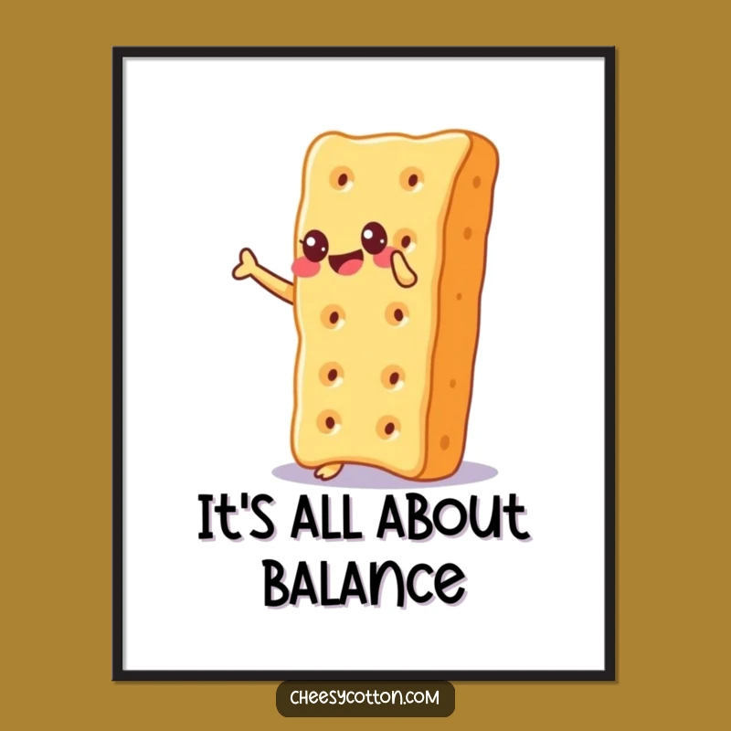 Funny Cheesy Cracker Digital Art: Add Glee and Humor to Your Walls Instantly