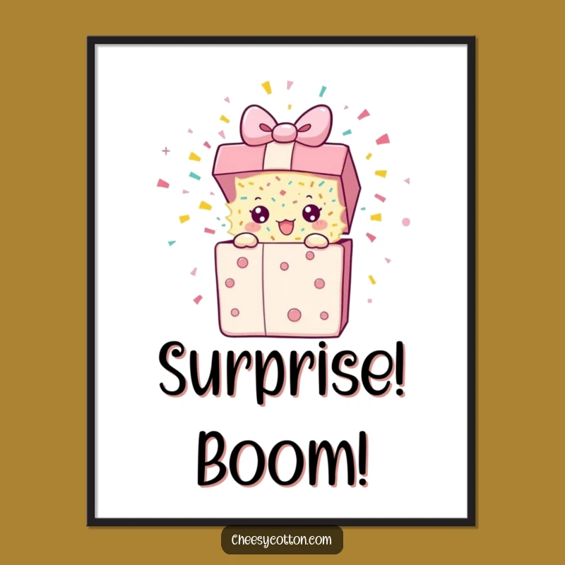 Funny Present Blast Digital Art: Instant Hilarious Celebration for Your Walls