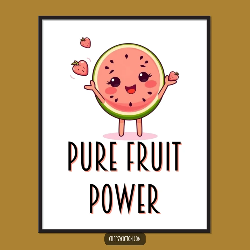 Funny Watermelon Juggling Digital Art - Instant Delightful Fruit Decor