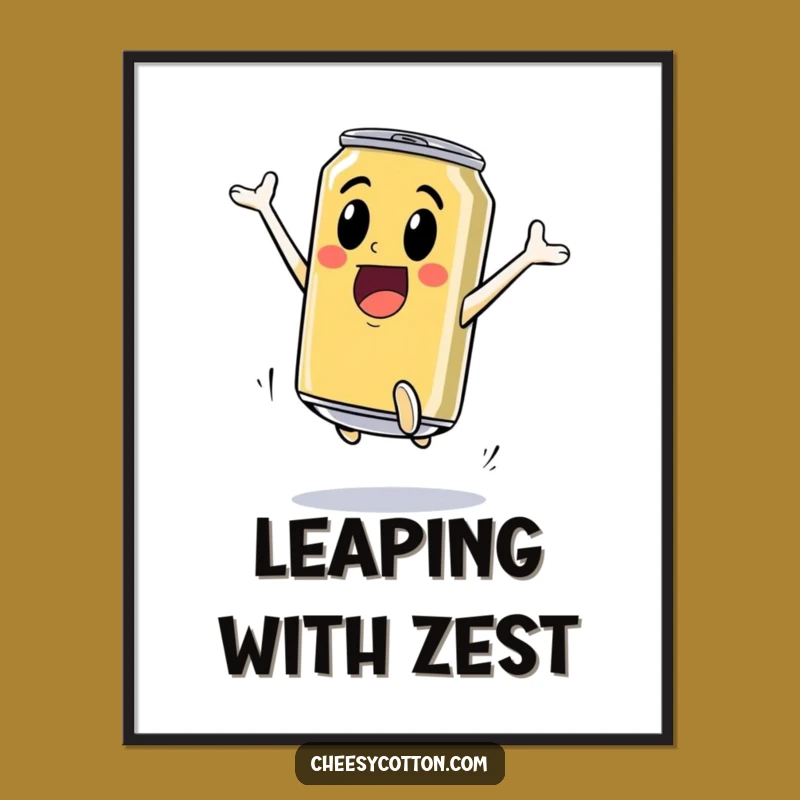 Funny Soda Jump Digital Print: Add Dynamic Energy to Your Decor