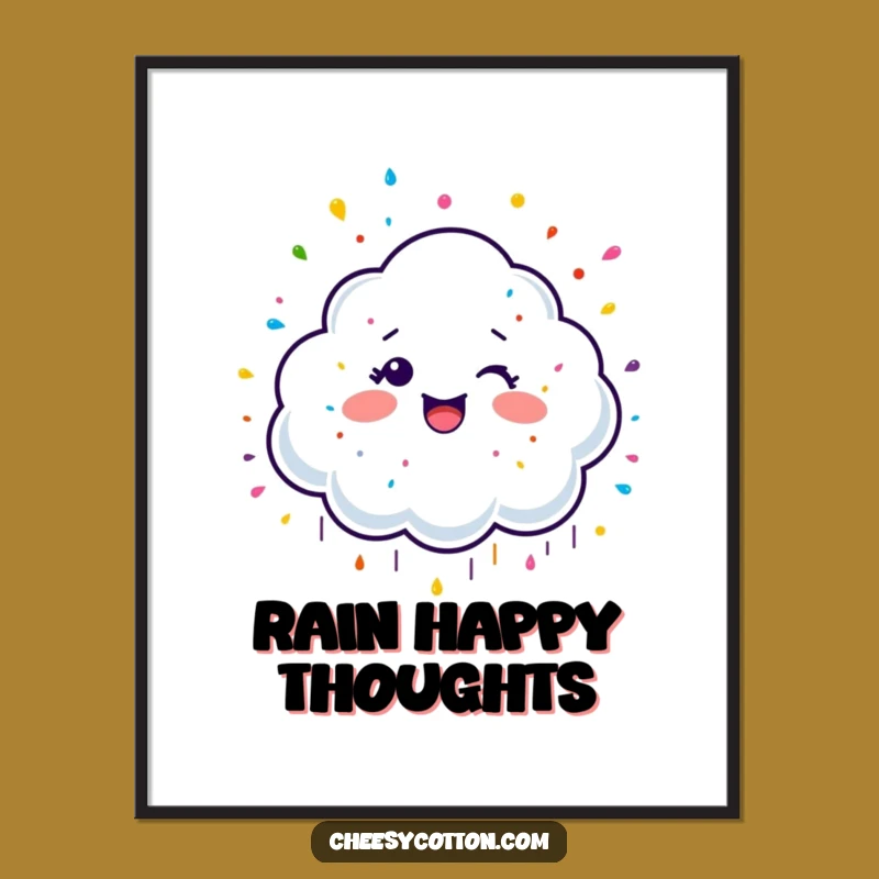 Funny Cloud Digital Print: Instant Sprinkle Joy, a Perfect Funny Gift!