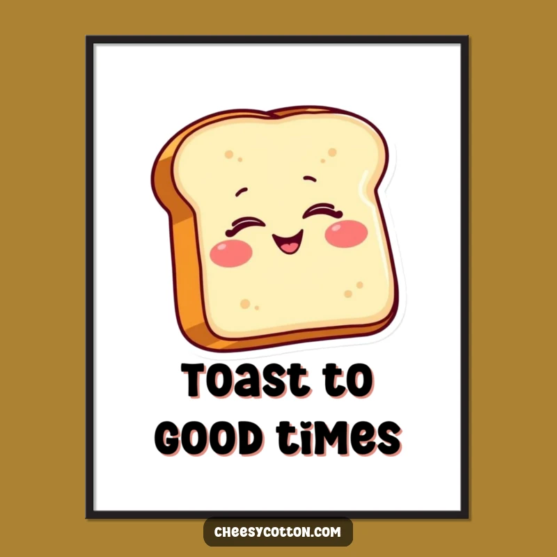 Funny Toast Digital Art: Instant Cheer with a Wink, a Speedy Gift!