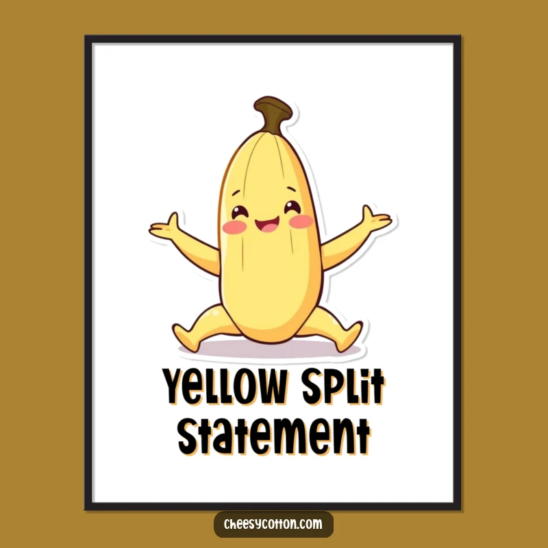 Funny Banana Split Digital Art - Instant Playful Decor Gift!