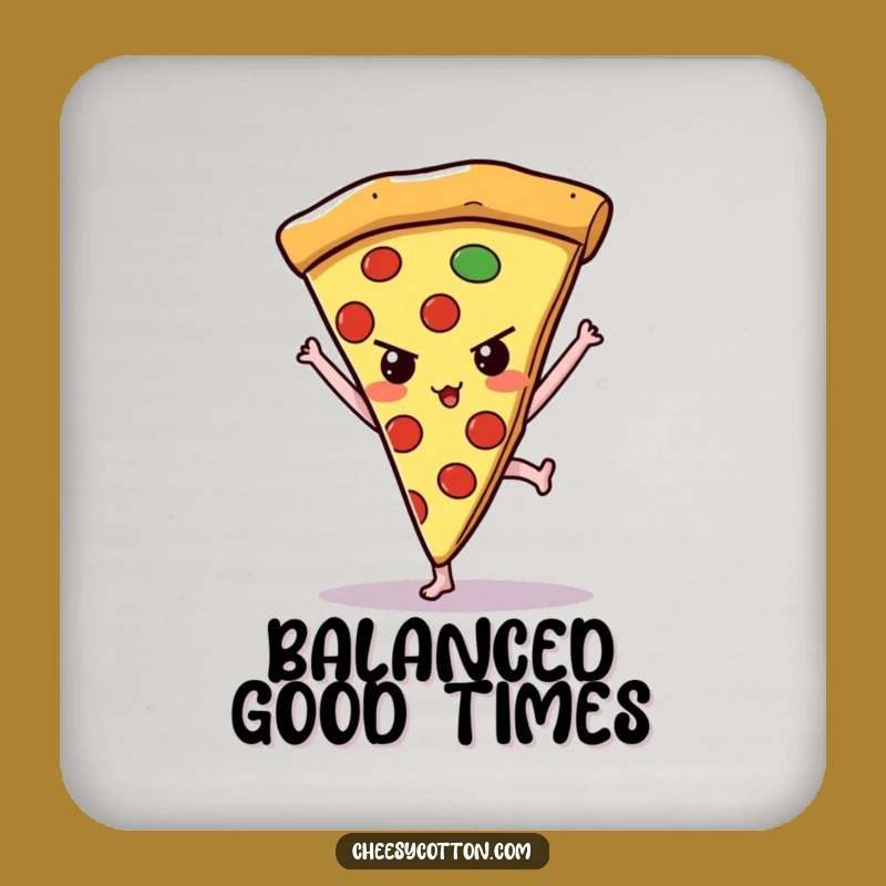 Funny Kawaii Pizza Handstand Coaster Protect Surfaces With Determination