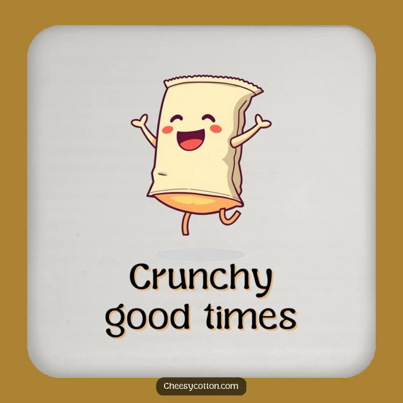 Funny Chip Cartwheel Coaster Set: Protect Surfaces with Snack-tastic Style