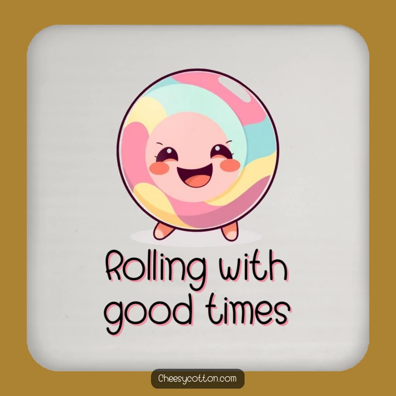 Funny Happy Candy Drink Coasters: Protect Surfaces with Sweet Style