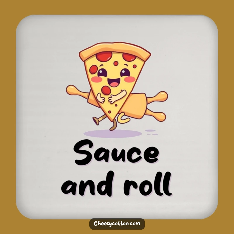 Funny Pizza Rolling Pin Coaster: Protect Surfaces with Character Humor