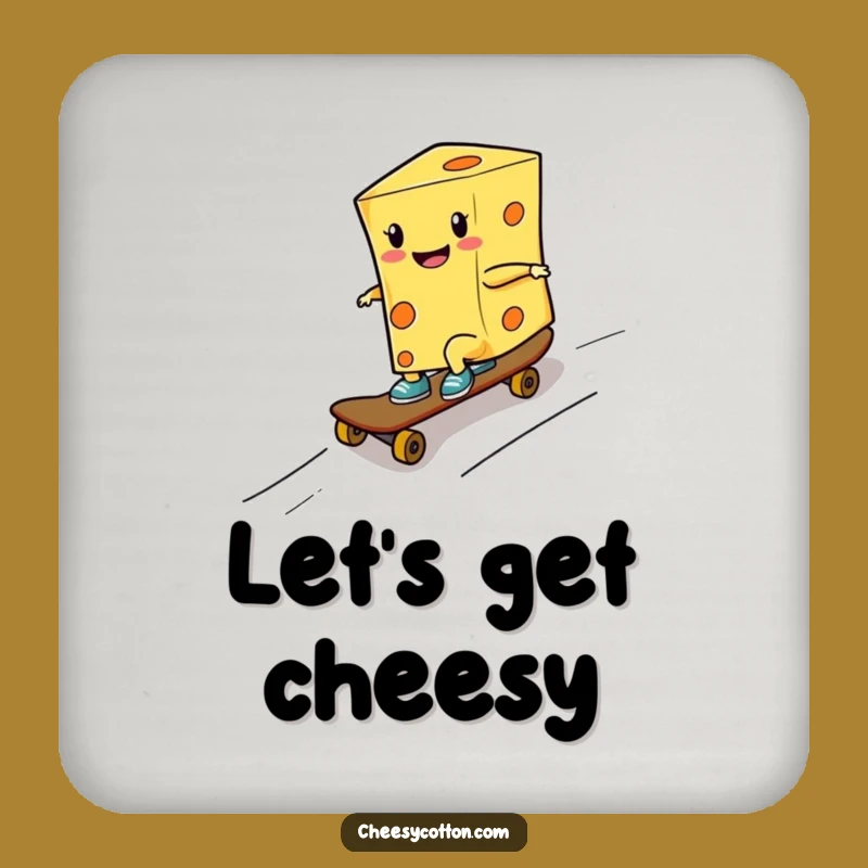 Funny Cheese Skater Coaster Ramp Protection Bar Accessory Foodie Decor