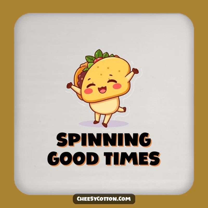 Funny Kawaii Taco Coaster: Protect Surfaces with Humor